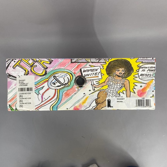 Jeffrey Campbell Dagget Western Boots Brown Size 6 Cowboy Inspired - Picture 12 of 13